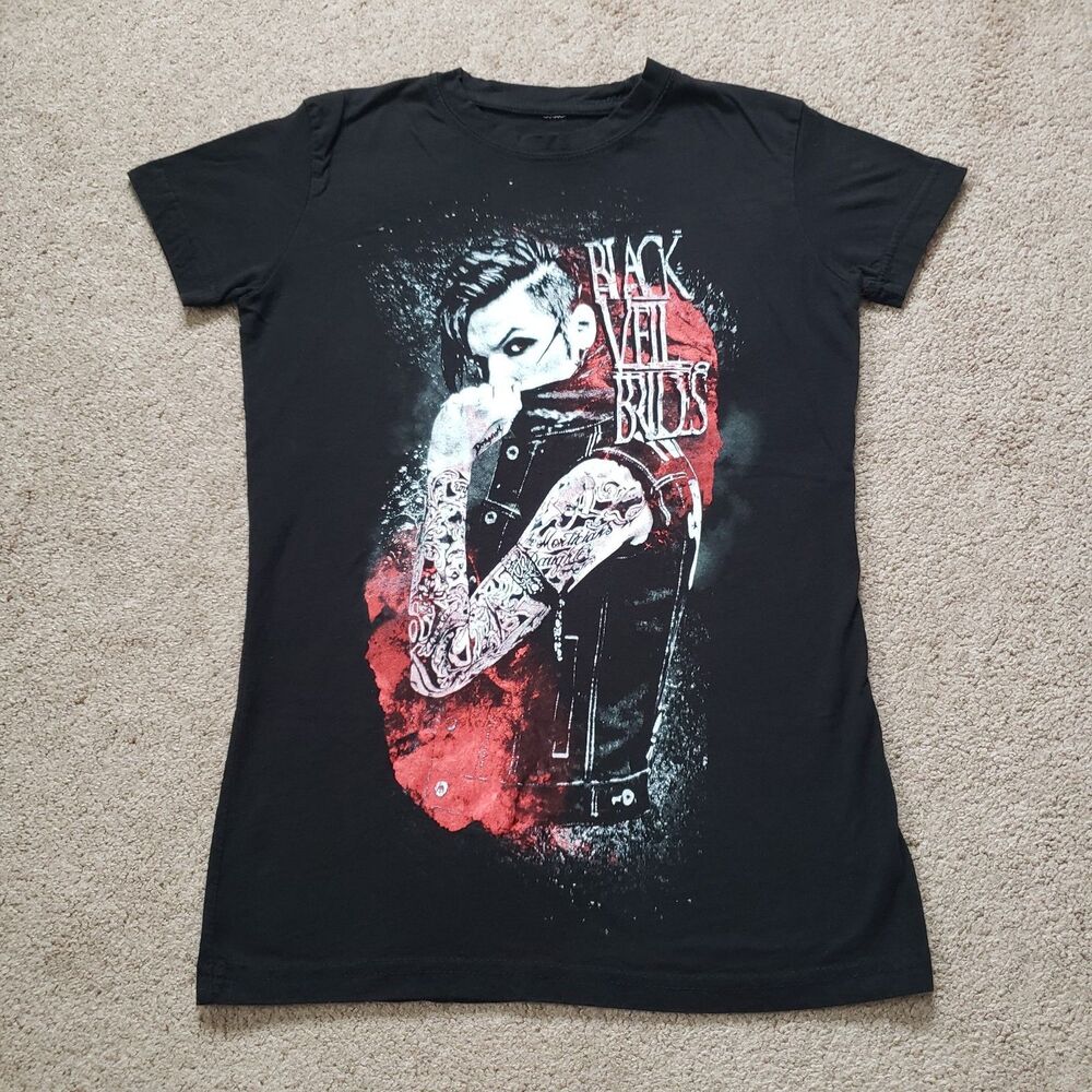 Black Veil Brides "Inferno" 2012 Andy Biersack Posed Graphic Band Tee Black S/XS